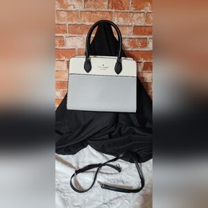 Kate Spade White  and Gray Satchel